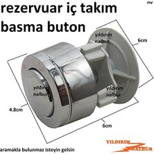 Renklimestore 2 Adet Rezervuar Iç Takım Düğmesi Basmalı Buton Standart Ürün Klozet Iç Takım Buton