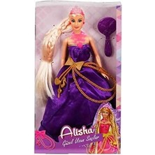 Renklimestore Alisha Uzun Saçlı Prenses Mavi-Kırmızı Elbise(Elbise Rengi Değişebilir)