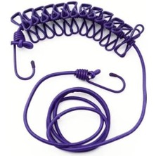 Renklimestore 12 Adet Mandallı Taşınabilir Elastik Balkon Koridor Ev Koridor Yatak Odası Ofis Çamaşır Asma Ipi