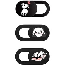 Renklimestore Kamera Kapatıcı Laptop Tablet Telefon Uyumlu Desenli Gizlilik Aparatı Ultra Ince Sürgülü Webcam Cover 3 Lü Set 3m Yapışkanlı Çok Renkli