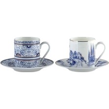 Renklimestore Art Florance Bone 2'li Kahve Fincani Seti