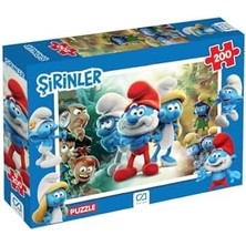 Renklimestore Şirinler Lisanslı 200 Parça 33X48CM Çocuk Puzzle Yapboz Serisi