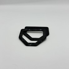 Aynalı Altıgen Akrilik Sap Siyah