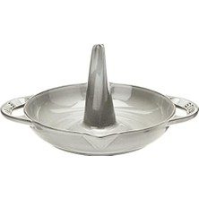 Renklimestore Tavuk Kızartma Tavası 24 Cm, Dökme Demir, Indüksiyonlu Ocaklara Uygun, Grafit Gri, 26,2 x 22,2 x 11,5 cm