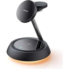 Renklimestore CH-4952 15W 3in 1 Katlanabilir Manyetik Kablosuz Şarj Standı -