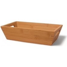 Renklimestore Bambu Ekmek Sepeti 23X13X7CM, Bambu Ekmeklik, Bambu Ekmek Sunumluk