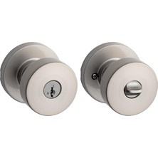 Renklimestore 740 Psk Rdt 15S Pismo Anahtarlı Giriş Kapısı Topuzu, Akıllı Anahtar Güvenliği, Nikel, Yuvarlak