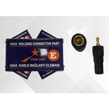 Renklimestore Star Lıne 600A Kaynak Kablosu Bağlantı Elemanı, Pirinç Uçlu, Siyah