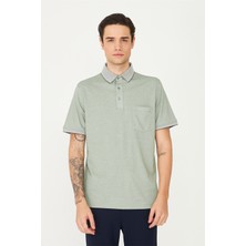 White Stone Haki Polo Yaka T-Shirt