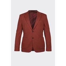 White Stone Bordo Casual Slim Fit Bi-Stretch Ceket
