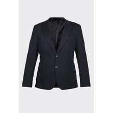 White Stone Koyu Lacivert Casual Slim Fit Bi-Stretch Ceket