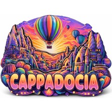 Urz Grup Kapadokya Temalı Ahşap Buzdolabı Magneti Model 2