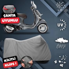 ULTRASHOP Vespa Primavera 150 Touring Motosiklet Brandası Arka Çanta Uyumlu Su Geçirmez Motosiklet Branda