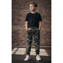 Black Steel Garson Boy Erkek Kamuflaj Oantolon