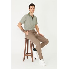 White Stone Haki Modern Kesim Bağcıklı Smart Casual Jogger Pantolon