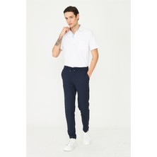 White Stone Lacivert Beli Bağcıklı Modern Kesim Jogger Erkek Pantolon