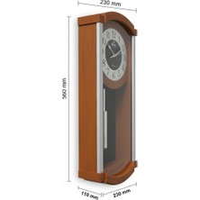 Eastar A3042 Metal Kadranlı Sarkaçlı Sessiz Duvar Saati (56 Cm)