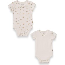 BabyCosy Organic Wear Bebek 2li Kısa Kollu Zıbın Body %100 Organik Pamuk, BEBEK-YENIDOĞAN-CSYM31126