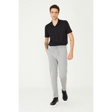 White Stone Gri Modern Kesim Bağcıklı Smart Casual Jogger Pantolon