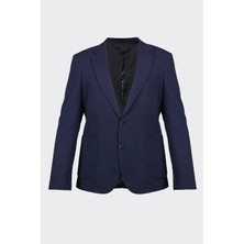 White Stone Lacivert Casual Slim Fit Bi-Stretch Ceket