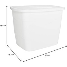 Renklimestore 50801 Pratik Kapaklı Çöp Kovası, Beyaz