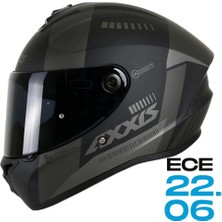 Axxis Motosiklet Full Face Draken S Matt Black MP4 B1 Motorcu Kaskı Çift Vizörlü