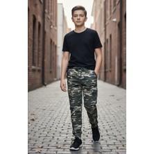 Black Steel Garson Boy Erkek Kamuflaj Oantolon