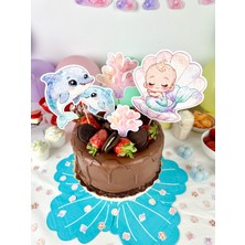 Fluparty Deniz Dünyası Temalı Pasta Süsü - Little Pearl Cake Topper