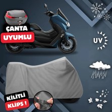 ULTRASHOP Yamaha Nmax 155 Motosiklet Brandası Arka Çanta Uyumlu Su Geçirmez Motosiklet Branda