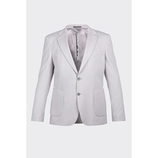 White Stone Gri Casual Slim Fit Bi-Stretch Ceket