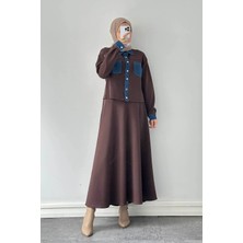 Lamelif Garnili Scuba Takım Çikolata Kahve