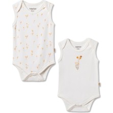 BabyCosy Organic Wear Bebek 2li Askılı Zıbın Body %100 Organik Pamuk - Bebek ve Yenidoğan Serisi - CSY3050