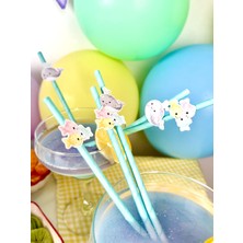 Fluparty Minik Deniz Kızı Pipet Seti - Little Mermaid Figürlü Parti Pipeti