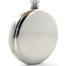 Paslanmaz Çelik Yuvarlak 8 Oz Tekli Matara Çelik Renk