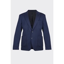 White Stone Lacivert Casual Slim Fit Bi-Stretch Ceket