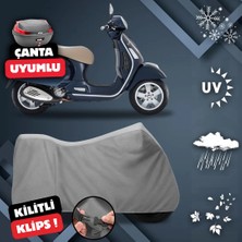 ULTRASHOP Vespa Gts 250 Abs Motosiklet Brandası Arka Çanta Uyumlu Su Geçirmez Motosiklet Branda
