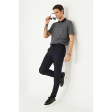 White Stone Siyah Modern Kesim Minimal Form Smart Casual Pantolon