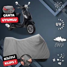 ULTRASHOP Vespa Lx 150 Motosiklet Brandası Arka Çanta Uyumlu Su Geçirmez Motosiklet Branda