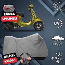 ULTRASHOP Vespa Sprint 150 Motosiklet Brandası Arka Çanta Uyumlu Su Geçirmez Motosiklet Branda