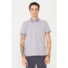 White Stone Gri Polo Yaka T-Shirt