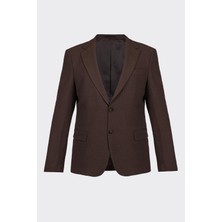 White Stone Kahverengi Kapak Cepli Smart Casual Ceket