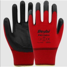 Beybi Nitril Pmk Pn3 Kırmızı Siyah 10 Beden 12LI Paket