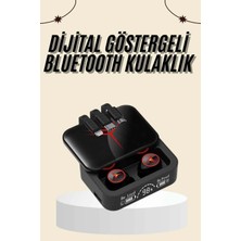 K-Yonlineticaret Kablosuz Şarj Göstergeli Powerbank Özellikli Bluetooth Kulaklık Çağrı Cevaplayabile