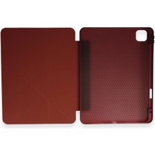 Bgy Luxury Luxury  iPad Pro 12.9 (2021) Kılıf Kalemlikli Mars Tablet Kılıfı - Mürdüm 784654