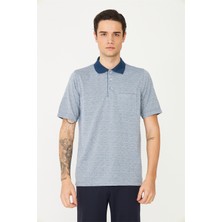 White Stone İndigo Polo Yaka T-Shirt