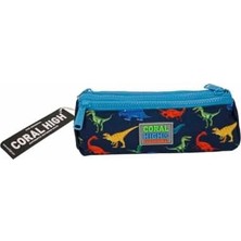 Renklimestore Lacivert Dinozor Kalem Çanta, Üç Bölmeli 22329