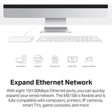 Renklimestore MS108, 8-Port 10/100MBPS Desktop Switch