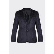 White Stone Lacivert Kadife Fitilli Casual Premium Ceket Erkek Regular Kalıp Özellikli