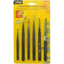 Renklimestore 59104 6 Pc Stainless Steel Tweezers