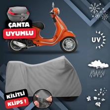 ULTRASHOP Vespa Primavera 150 Motosiklet Brandası Arka Çanta Uyumlu Su Geçirmez Motosiklet Branda